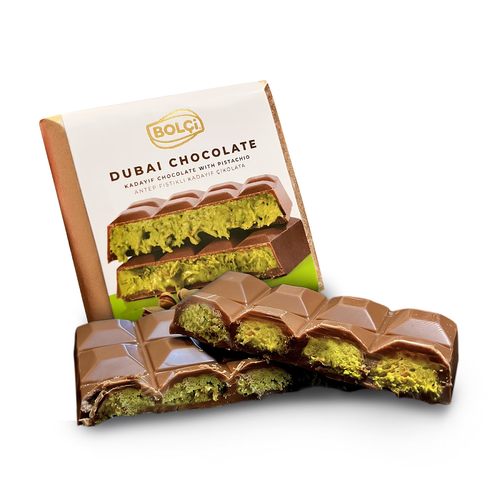 Bolci Dubai Chocolate Bar With Kunafa & Pistachio 100 g - Bolci Dubai Chocolate Bar With Kunafa & Pistachio 100 g