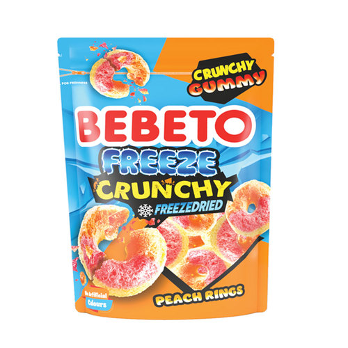 Bebeto Freeze Dried Crunchy Peach Rings 35 g - Bebeto Freeze Dried Crunchy Peach Rings 35 g