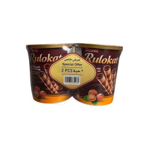 Ulker Rulokat Hazelnut Cream Wafer Rolls Tin 2 Pcs X 170 g - Ulker Rulokat Hazelnut Cream Wafer Rolls Tin 2 Pcs X 170 g