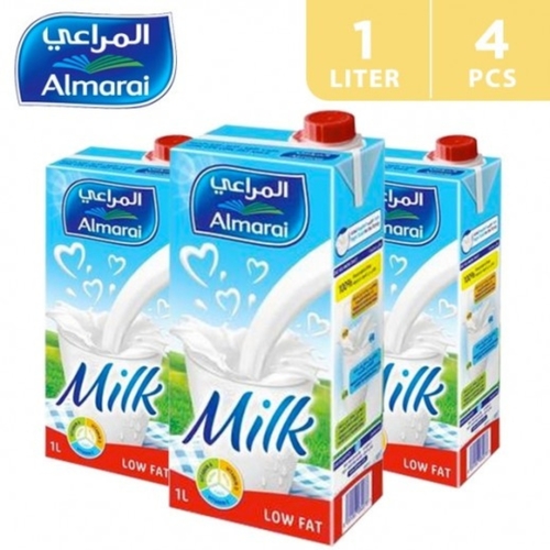 حليب المراعي طويل الأجل قليل الدسم 4 حبات * 1 لتر - حليب المراعي طويل الأجل قليل الدسم 4 حبات * 1 لتر
