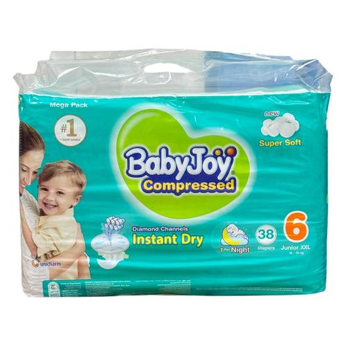 Baby Joy Compressed Size 6 Junior XXL 16 - 25 kg Diapers 38 Pcs - Baby Joy Compressed Size 5 Junior XXL 16 - 25 kg Diapers 38 Pcs
