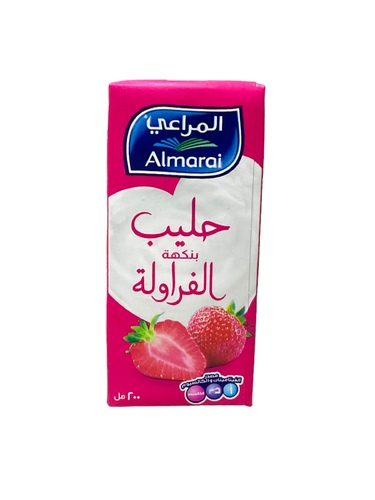 Almarai Strawberry Milk Low Fat 200 ml - Almarai Strawberry Milk Low Fat 200 ml