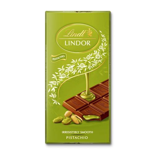 Lindt Lindor Pistachio Milk Chocolate 100 g - Lindt Lindor Pistachio Milk Chocolate 100 g