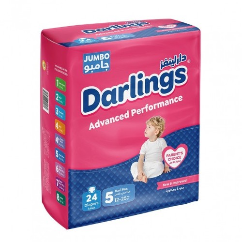 Darlings Diapers Maxi Plus Size 5 - 24 Pieces 12-25 Kg - Darlings Diapers Maxi Plus Size 5 - 24 Pieces 12-25 Kg