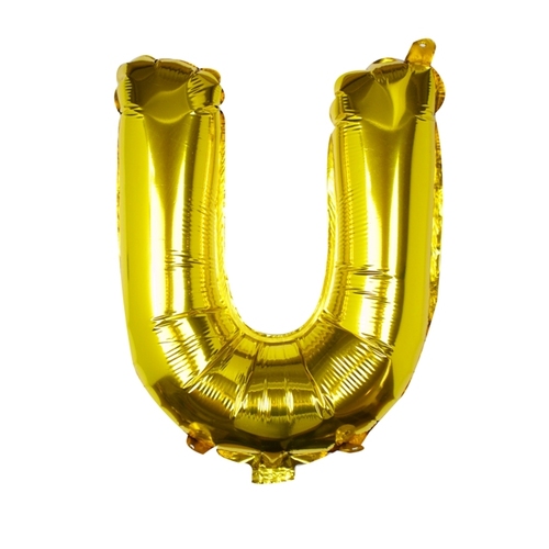 DSD Balloon Gold Letter U Uninflated 1 Pcs - DSD Balloon Gold Letter U Uninflated 1 Pcs