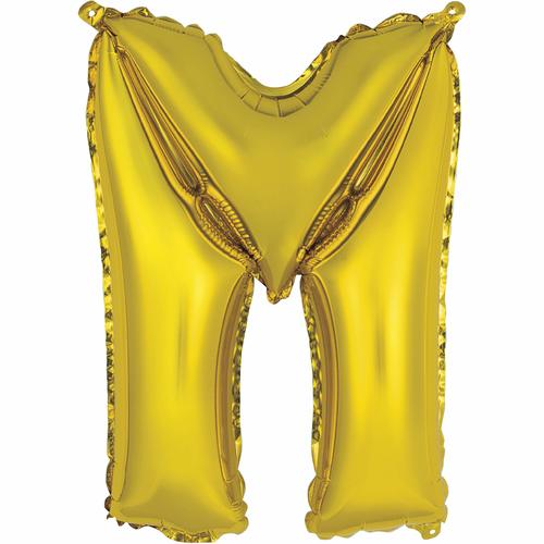 DSD Balloon Gold Letter M Uninflated 1 Pcs - DSD Balloon Gold Letter M Uninflated 1 Pcs
