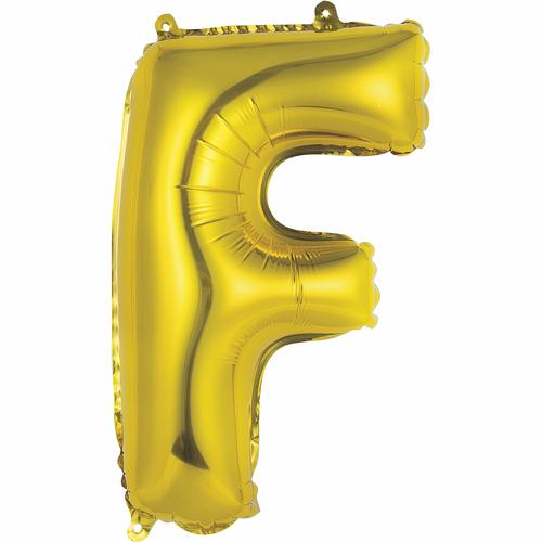 DSD Balloon Gold Letter F Uninflated 1 Pcs - DSD Balloon Gold Letter F Uninflated 1 Pcs