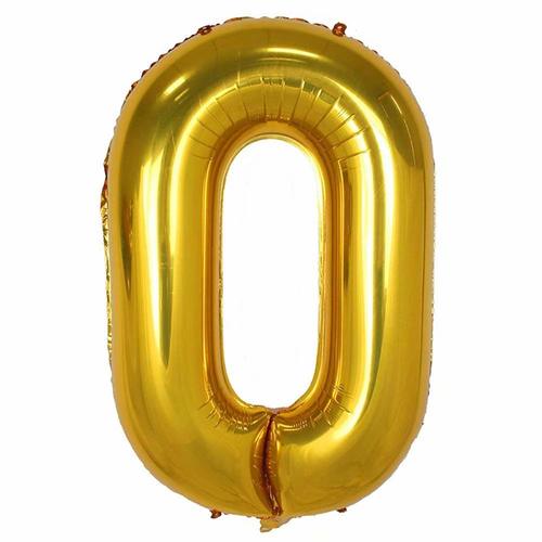DSD Balloon Gold Number 0 Uninflated 1 Pcs - DSD Balloon Gold Number 0 Uninflated 1 Pcs