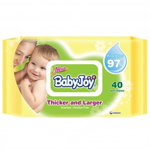 Baby Joy Wet Wipes Large and Thicker 40 Wipes - Baby Joy Wet Wipes Large and Thicker 40 Wipes
