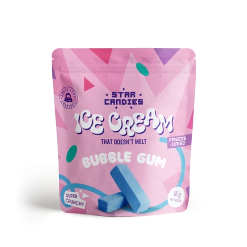 Star Candies Freeze Dried Bubble Gum Ice Cream Candy 16 g - Star Candies Freeze Dried Bubble Gum Ice Cream Candy 16 g