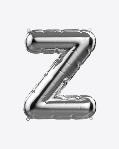 DSD Balloon Silver Letter Z Uninflated 1 Pcs - DSD Balloon Silver Letter Z Uninflated 1 Pcs