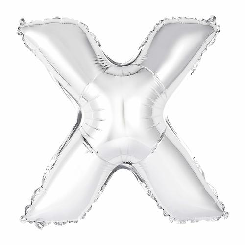 DSD Balloon Silver Letter X Uninflated 1 Pcs - DSD Balloon Silver Letter X Uninflated 1 Pcs
