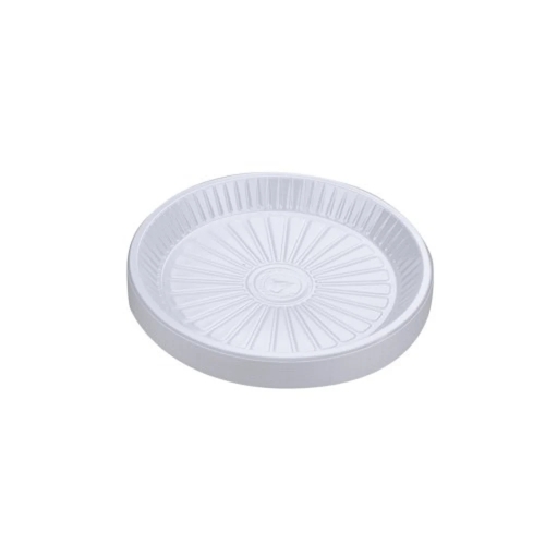 White Round Plastic Small Plates 50 Pieces - White Round Plastic Small Plates 50 Pieces