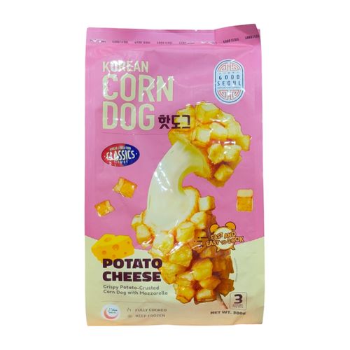 Good Seoul Korean Style Corn Dog Potato Cheese Frozen 320 g - Good Seoul Korean Style Corn Dog Potato Cheese Frozen 320 g