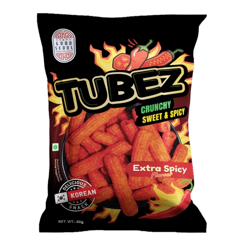Good Seoul Korean Tubez Original Crispy Extra Spicy 85 g - Good Seoul Korean Tubes Original Crispy Extra Spicy 85 g