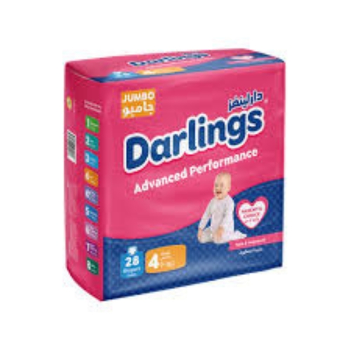 Darlings Diapers Maxi Jumbo Size 4 - 28 Pieces 7-16 Kg - Darlings Diapers Maxi Jumbo Size 4 - 28 Pieces 7-16 Kg