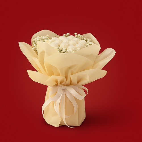 Bouquet Flowers White Raffle - Bouquet Flowers White Raffle