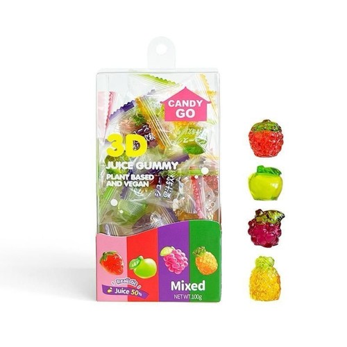 Candy Go 3D Juice Gummy Mixed Fruits 100 g - Candy Go 3D Juice Gummy Mixed Fruits 100 g