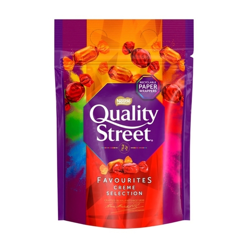 Nestle Quality Street Chocolate Pouch Creme Selection 300 g - Nestle Quality Street Chocolate Pouch Creme Selection 300 g