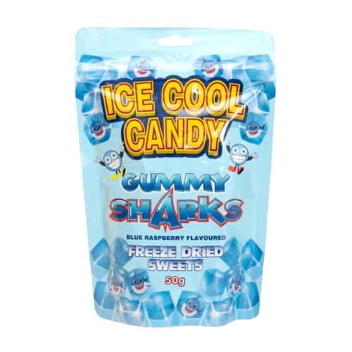 Ice Cool Candy Gummy Sharks Freeze Dried Sweets 50 g - Ice Cool Candy Gummy Sharks Freeze Dried Sweets 50 g