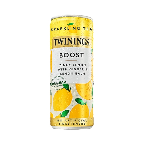 Twinings Boost Lemon & Ginger Sparkling Tea 250 ml - Twinings Boost Lemon & Ginger Sparkling Tea 250 ml