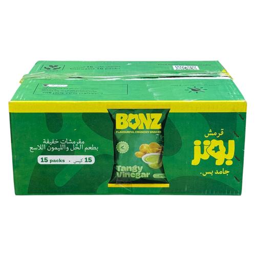Bonz Tangy Vinegar Crunchy Snacks 15 Pcs X 40 g - Bonz Tangy Vinegar Crunchy Snacks 15 Pcs X 40 g