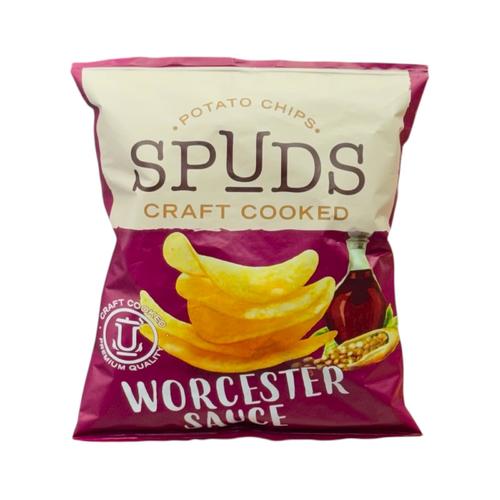 Spuds Worcester Sauce Potato Chips Craft Cooked 40 g - Spuds Worcester Sauce Potato Chips Craft Cooked 40 g