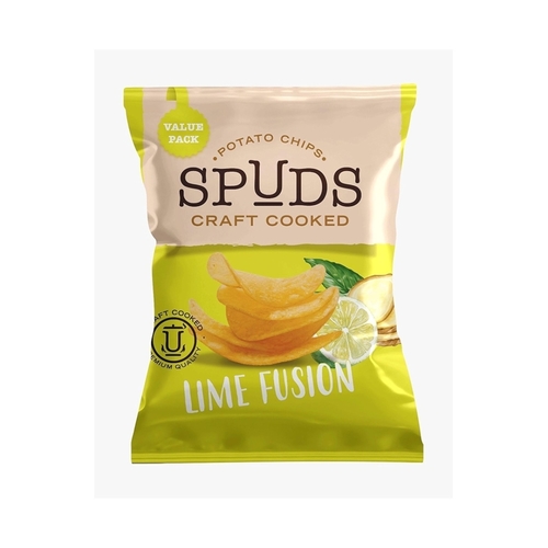 Spuds Lime Fusion Potato Chips Craft Cooked 145 g - Spuds Lime Fusion Potato Chips Craft Cooked 145 g