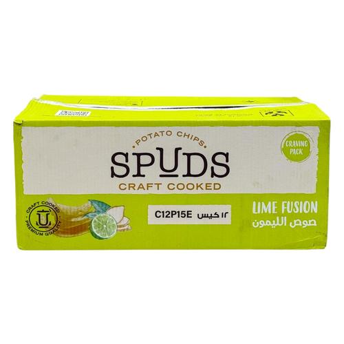 Spuds Lime Fusion Potato Chips Craft Cooked 12 Pcs X 145 g - Spuds Lime Fusion Potato Chips Craft Cooked 12 Pcs X 145 g