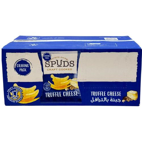 Spuds Truffle Cheese Potato Chips Craft Cooked 12 Pcs X 145 g - Spuds Truffle Cheese Potato Chips Craft Cooked 12 Pcs X 145 g