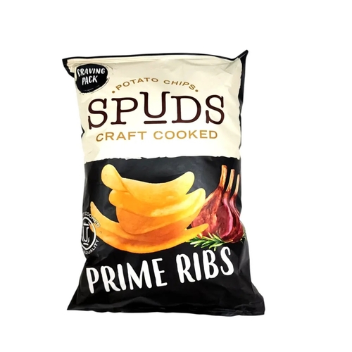 Spuds Prime Ribs Potato Chips Craft Cooked 145 g - Spuds Prime Ribs Potato Chips Craft Cooked 145 g