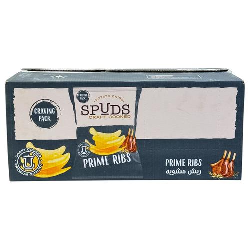 Spuds Prime Ribs Potato Chips Craft Cooked 12 Pcs X 145 g - Spuds Prime Ribs Potato Chips Craft Cooked 12 Pcs X 145 g