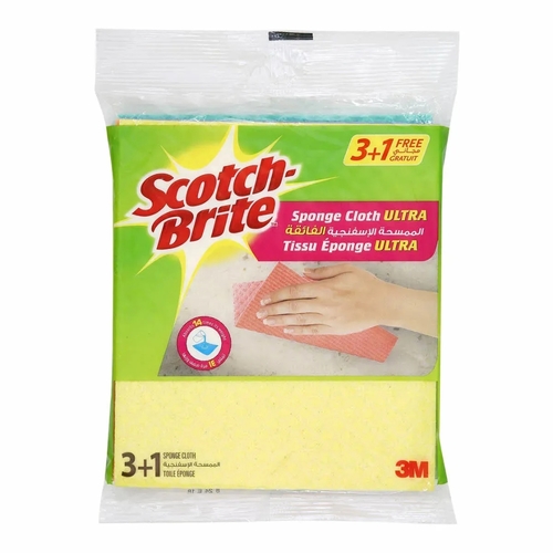 Scotch Brite Sponge Cloth Ultra 4 PCS - Scotch Brite Sponge Cloth Ultra 4 PCS
