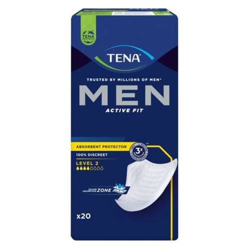 Tena Absorbent Protector For Men Active Fit level 2 - 20 Pcs - Tena Absorbent Protector For Men Active Fit level 2 - 20 Pcs