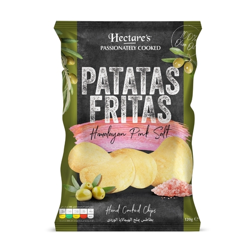 Hectares Patatas Fritas Pink Himalayan Salt Potato Chips 120 g - Hectares Patatas Fritas Pink Himalayan Salt Potato Chips 120 g