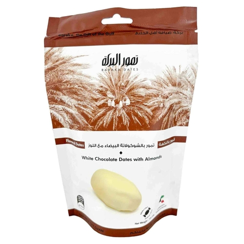 Baraka Dates White Chocolate Covered Dates With Almond 125 g - Baraka Dates White Chocolate Covered Dates With Almond 125 g
