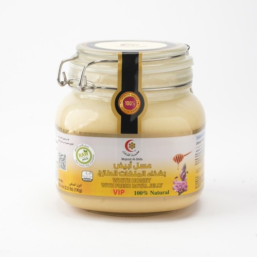 Mujezat Al Shifa White Honey With Fresh Royal Jelly 500 g - Mujezat Al Shifa White Honey With Fresh Royal Jelly 500 g