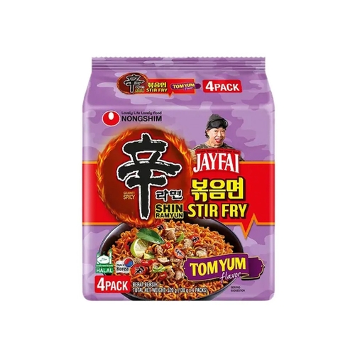 Nongshim Shin Ramyun Jayfal Stir Fry Tom Yum Noodles 4 Pcs X 130 g - Nongshim Shin Ramyun Jayfal Stir Fry Tom Yum Noodles 4 Pcs X 130 g