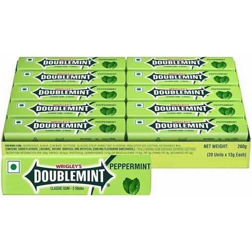 Wrigleys Doublemint Chewing Gum 13 g X 20 pcs - Wrigleys Doublemint Chewing Gum 13 g * 20 pcs