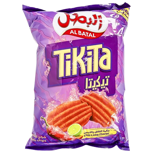 Tikita Al Batal Chips Chili Lime Flavor 65 g - Tikita Al Batal Chips Chili Lime Flavor 65 g