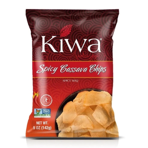 Kiwa Spicy Cassava Chips Spicy BBQ 142 g - Kiwa Spicy Cassava Chips Spicy BBQ 142 g