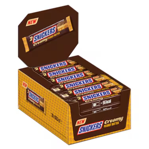 Snickers Creamy Peanut Butter Chocolate Bar 24 Pcs X 36.5 g - Snickers Creamy Peanut Butter Chocolate Bar 24 Pcs X 36.5 g