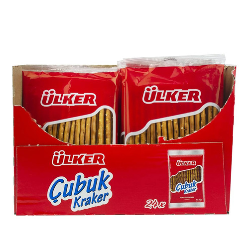 Ulker Salted Stick Crackers 24 PCS X 30 g - Ulker Salted Stick Crackers 24 PCS X 30 g