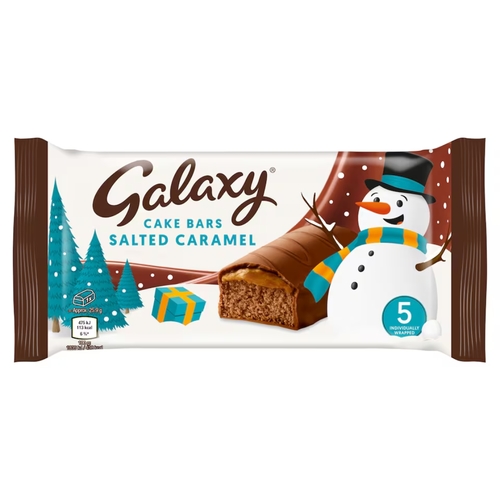 Galaxy Cake Bars Salted Caramel UK 5 Pcs X 28.7 g - Galaxy Cake Bars Salted Caramel UK 5 Pcs X 28.7 g