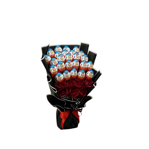 Bouquet Flowers Red Kinder Joy Boys - Bouquet Flowers Red Ferrero Rocher