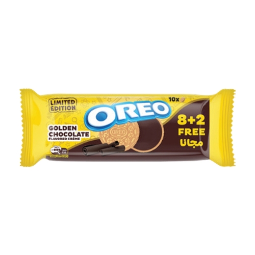 Oreo Golden Chocolate Sandwich Biscuit Limited Edition 10 Pcs 92 g - Oreo Golden Chocolate Sandwich Biscuit Limited Edition 10 Pcs 92 g