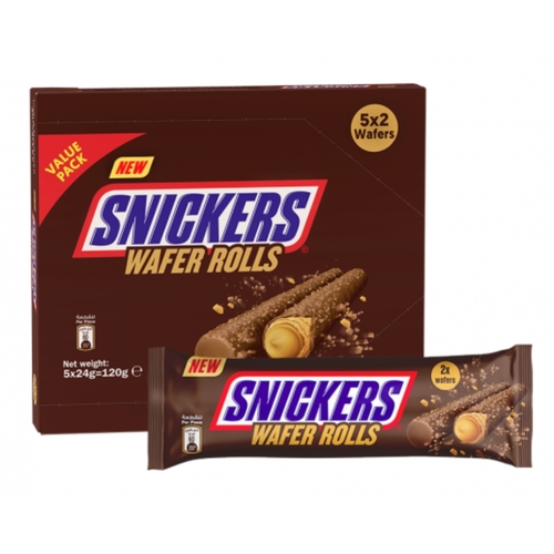 Snickers Roll Wafer Value Pack 5 Pcs X 24 g - Snickers Roll Wafer Value Pack 5 Pcs X 24 g