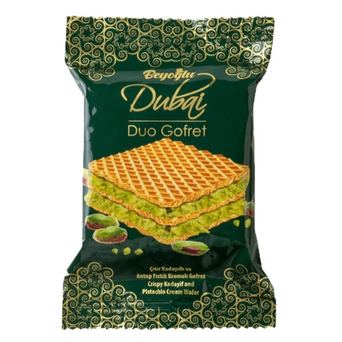 Beyoglu Dubai Duo Gofret Wafer Pistachio 36 g - Beyoglu Dubai Duo Gofret Wafer Pistachio 36 g