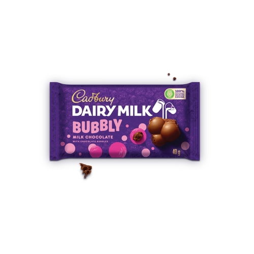 Cadbury Dairy Milk Bubbly Milk Chocolate 40 g - Cadbury Dairy Milk Bubbly Milk Chocolate 40 g