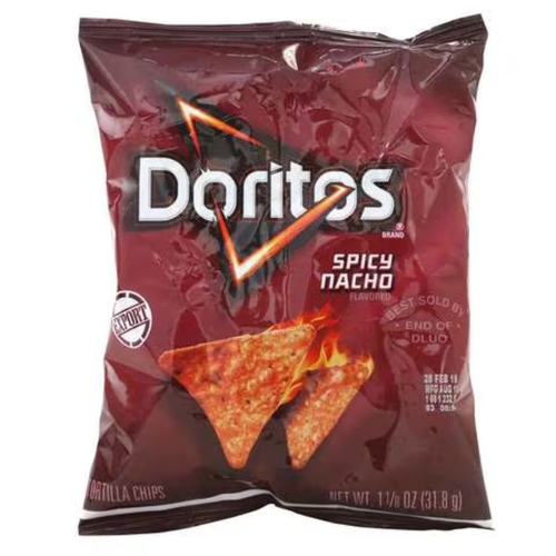 Doritos Spicy Nacho Tortilla Chips  USA 31.8 g - Doritos Spicy Nacho Tortilla Chips  USA 31.8 g